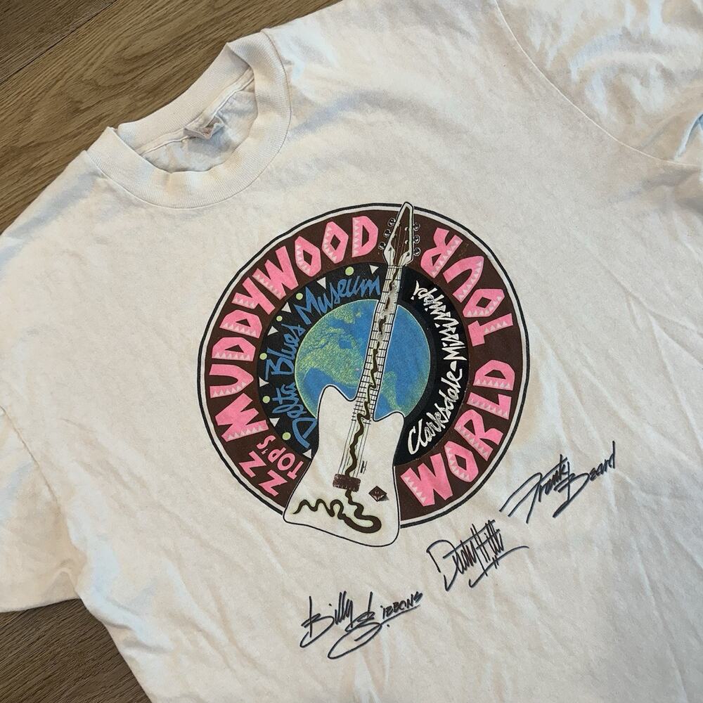 Vintage ZZ Top's Muddywood World Tour Delta Blues Museum Shirt FOTM XL